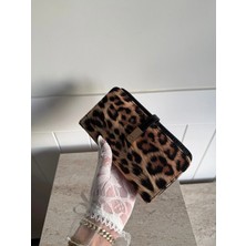 Laletto Bags Kadın Leopar Desenli Telefon Bölmeli Suni Deri Cüzdan