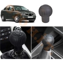 Oto h.i.t. Seat Cordoba 03-09 Manuel Uyumlu Vites Kılıfı Masajlı Mat Siyah