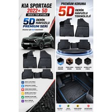 Solveks Kıa Sportage 2022+ Oto Paspas 5d Derin Havuzlu Araca Tam Uyumlu Premium Seri