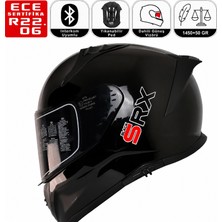 MTS M801 Snake Srx Siyah Motosiklet Kaskı Spoiler Mod Güneş Vizörlü Full Face Kask