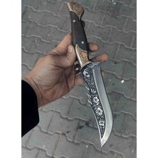 Motif Gravür Işleme Doğa ve Kamp Bıçağı