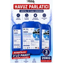 Lime Cleaner Havuz Parlatıcı 20 kg x 3 Adet (60 Kg) - Su Yüzeyi Temizleyici & Parlaklık Verici | Kristal Temizlik