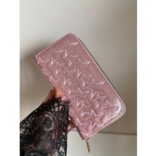 Laletto Bags Kadın Star Dikişli Büyük Boy Parlak Cüzdan