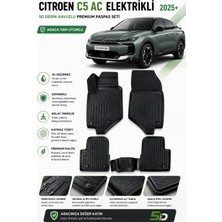 Solveks Citroen  C5 Ac Elektrikli 2025+ Oto Paspas 5d Derin Havuzlu Araca Tam Uyumlu Premium Seri