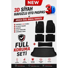 Solveks Volkswagen Golf 7 Hb Ust  2014 Model Uyumlu Araca Özel Kesim 3D Bagaj Havuzu+3d Siyah  Paspas Full Set
