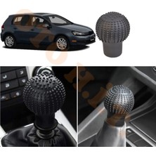 Oto h.i.t. Volkswagen Golf 6 Manuel Uyumlu Vites Kılıfı Masajlı Mat Siyah