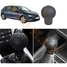 Oto h.i.t. Seat Leon Mk3 Manuel Uyumlu Vites Kılıfı Masajlı Mat Siyah