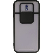 Freedom Storee Samsung Galaxy J7 Pro / J730 Kılıf Palm Buzlu Kamera Sürgülü Silikon - Siyah