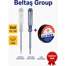 Beltaş Group Kontrol Kalemi Elektrik Bandı Globe 1 Adet Yıldız 1 Adet Düz Kontrol Kalemi
