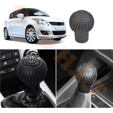 Oto h.i.t. Suzuki Swift 06-10 Manuel Uyumlu Vites Kılıfı Masajlı Mat Siyah