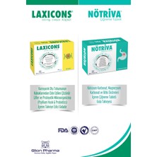Glion Pharma Laxicons Karnıyarık Otu Probiyotik 30 Kapsül & Nötriva Kalsiyum Magnezyum Çiğneme Tableti Seti