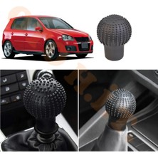 Oto h.i.t. Volkswagen Golf 5 Manuel Uyumlu Vites Kılıfı Masajlı Mat Siyah