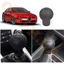 Oto h.i.t. Alfa Romeo 159 Manuel Uyumlu Vites Kılıfı Masajlı Mat Siyah