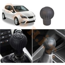 Oto h.i.t. Seat Ibiza 2009-2016 Manuel Uyumlu Vites Kılıfı Masajlı Mat Siyah