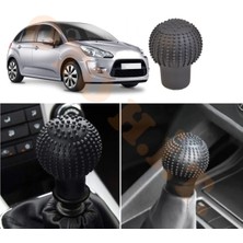 Oto h.i.t. Citroen C3 Mk2 Manuel Uyumlu Vites Kılıfı Masajlı Mat Siyah