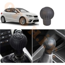 Oto h.i.t. Seat Ibiza 2017-2023 Manuel Uyumlu Vites Kılıfı Masajlı Mat Siyah