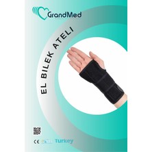 Grandmed Statik El Bilek Ateli Splinti Karpal Tunel Sporcu Çelik Destekli Yetişkinler İçin Konforlu Kullanım