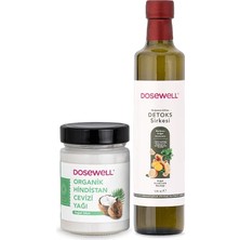 Dosewell Hindistan Cevizi Yağı 300 ml ve Detoks Sirkesi 500 ml 2'li Paket