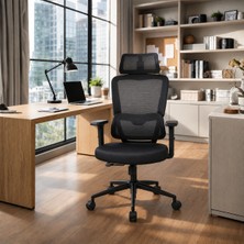 Reflex-S Full Ergonomic Yönetici ve Çalışma Koltuğu File Kumaş - Siyah 66 x 124-134 x -74  cm