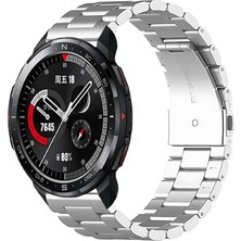 Kreton Honor Watch Gs Pro ile Uyumlu Kordon Klasik Baklava Model Paslanmaz Çelik Metal Kayış
