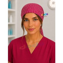 Dodo Bone Kırmızı Bahar Desenli Cerrahi Bone , Medikal Bone , Doktor, Hemşire, Diş Hekimi ve Veteriner Bonesi