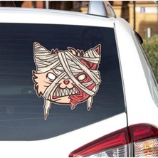 Sticker Usta Kedi Mumya Sticker - Araba Oto Motosklet Karavan Cam Araç Sticker - 00275