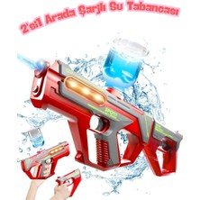alpmodel Elektrikli Otomatik Atış Yapan Işıklı Su Tabancası 2ın1 5-7 Metre Atış 23 cm