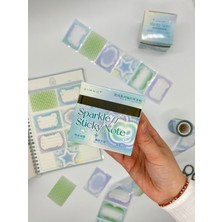 Kağıt Gemi Dükkan Frosted Sparkle Notes Elmalı 6m 120 Adet Not Etiketi Sticker Washi Bant/masking Tape/desenli Bant