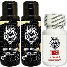 Fırfır Moda Tiger : Erkeklere Özel Red Ginsengli Tongkatlı Set 2 Ad. 60 ml Krem + 1 Ad. Tiger 10LU Caps