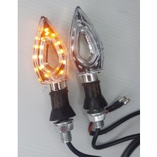Monero LED Sinyal Üçgen Krom