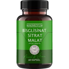 Fırfır Moda Magnezyum: 1 Adet Bisglisinat  Magnezyum Sitrat Magnezyum Malat & Vitamin B2 B3 B6  ve Mineral Kapsülleri 60LI