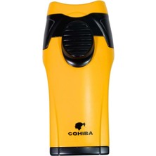 Cohiba Cohıba Çakmak Tourclu Sarı-Siyah Çift Pürmüzlü Çakmak CCM0786