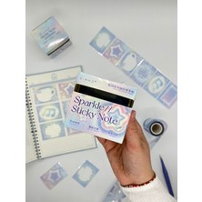 Kağıt Gemi Dükkan Frosted Sparkle Notes Yıldızlı 6m 120 Adet Not Etiketi Sticker Washi Bant/masking Tape/desenli Bant