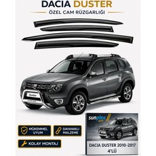 Sunplex Dacia Duster 2010-2017 Sport Style Cam Rüzgarlığı Takım 4 Lü Takım Rüzgar Kesici Yağmur Önleyici