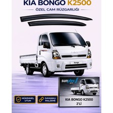 Sunplex Kia Bongo K2500 Sport Cam Rüzgarlığı Takım 2 Li Takım Rüzgar Kesici Yağmur Önleyici