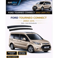 Sunplex Ford Tourneo Connect 2002-2015 Cam Rüzgarlığı Takım 2 Li Takım Rüzgar Kesici Yağmur Önleyici