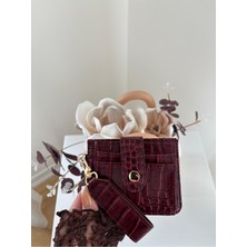 Laletto Bags Kadın Anahtarlık Detaylı Croco Desenli Cüzdan
