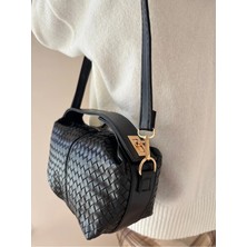 Laletto Bags Kadın Lilyum Model Örgü Dokulu Kilit Detaylı El ve Ayarlanabilir Askılı Omuz Çantası