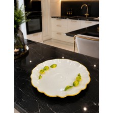 Arow Limon Desenli Yuvarlak Sunumluk-30 cm