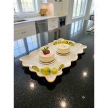 Arow Limon Desenli Dikdörtgen Sunumluk-32/36 cm