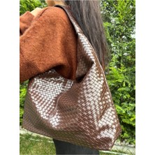 Laletto Bags Kadın Zakkum Model Örgü Detaylı Salaş Omuz Çantası