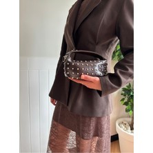 Laletto Bags Kadın Elya Model Zımbalı Zincir Askılı Mini El ve Omuz Çantası