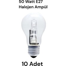 GcTech 50 Watt E27 Halojen Ampul 10 Adet