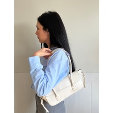 Laletto Bags Kadın Alya Model Croco Desenli Büzgü Detaylı Fermuarlı Omuz Çantası