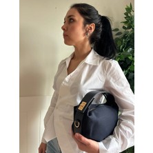 Laletto Bags Kadın Lilyum Model Kilit Detaylı Keten El & Çapraz Çanta
