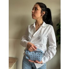 Laletto Bags Kadın Elya Model Zımbalı Zincir Askılı Mini El ve Omuz Çantası