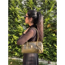 Laletto Bags Kadın Haki Rosa Model Kapaklı Omuz Çantası