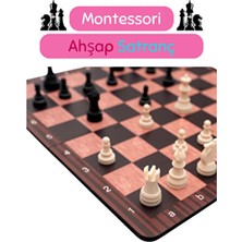 Empressco Eğitici Montessori Ahşap Satranç Seti, Güvenli ve Öğretici Zeka Oyunu