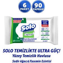 Solo Ultra Güç Sedir Ağacı&Yasemin Esintisi Seyahat Boy Yüzey Temizlik Havlusu 6'lı 90 Yaprak