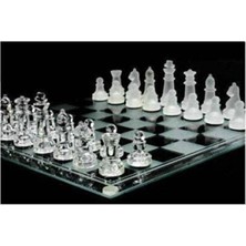 Empressco Şık ve Dekoratif Cam Satranç Takımı, 35X35 Cm, Lüks Tasarım